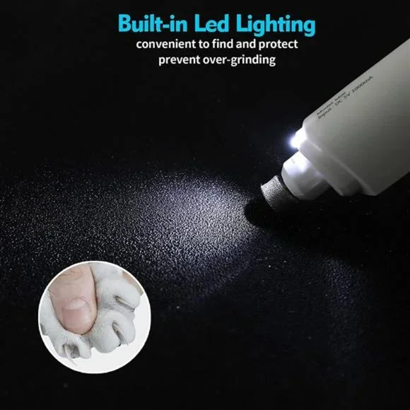🐶Dog Nail Grinder Professional LED Lighting 3-Speed Rechargeable Pet Trimmer